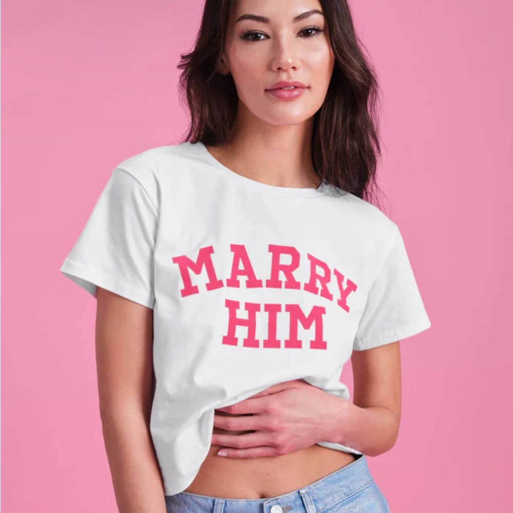 XO Fetti Marry Him Y2K Bachelorette Tee